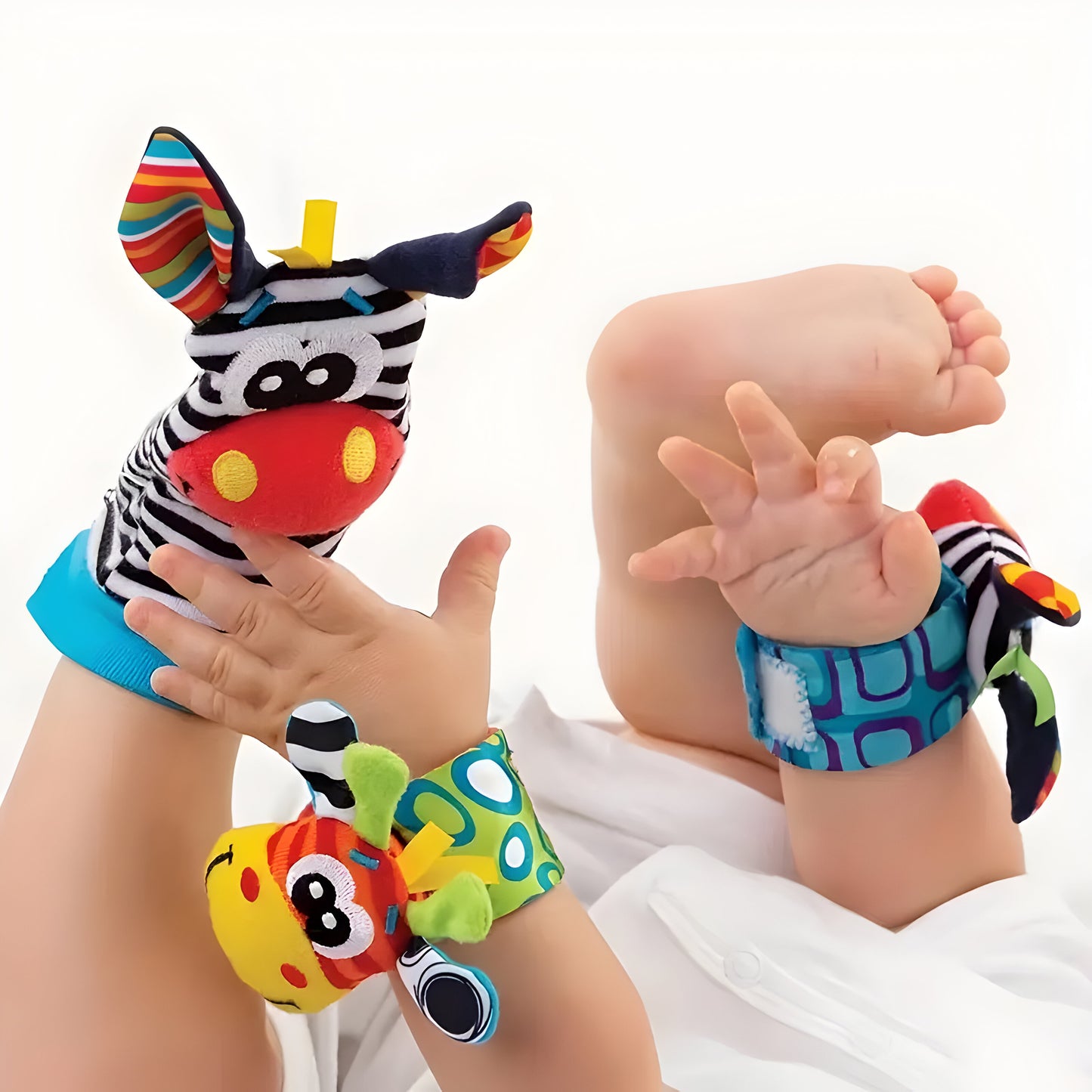 Baby Rasselsocken Buntes Plüsch Spielzeug