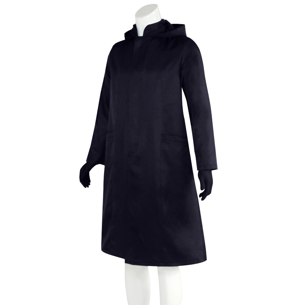 Schwarzes Kapuzen Kostüm Unisex Halloween Outfit