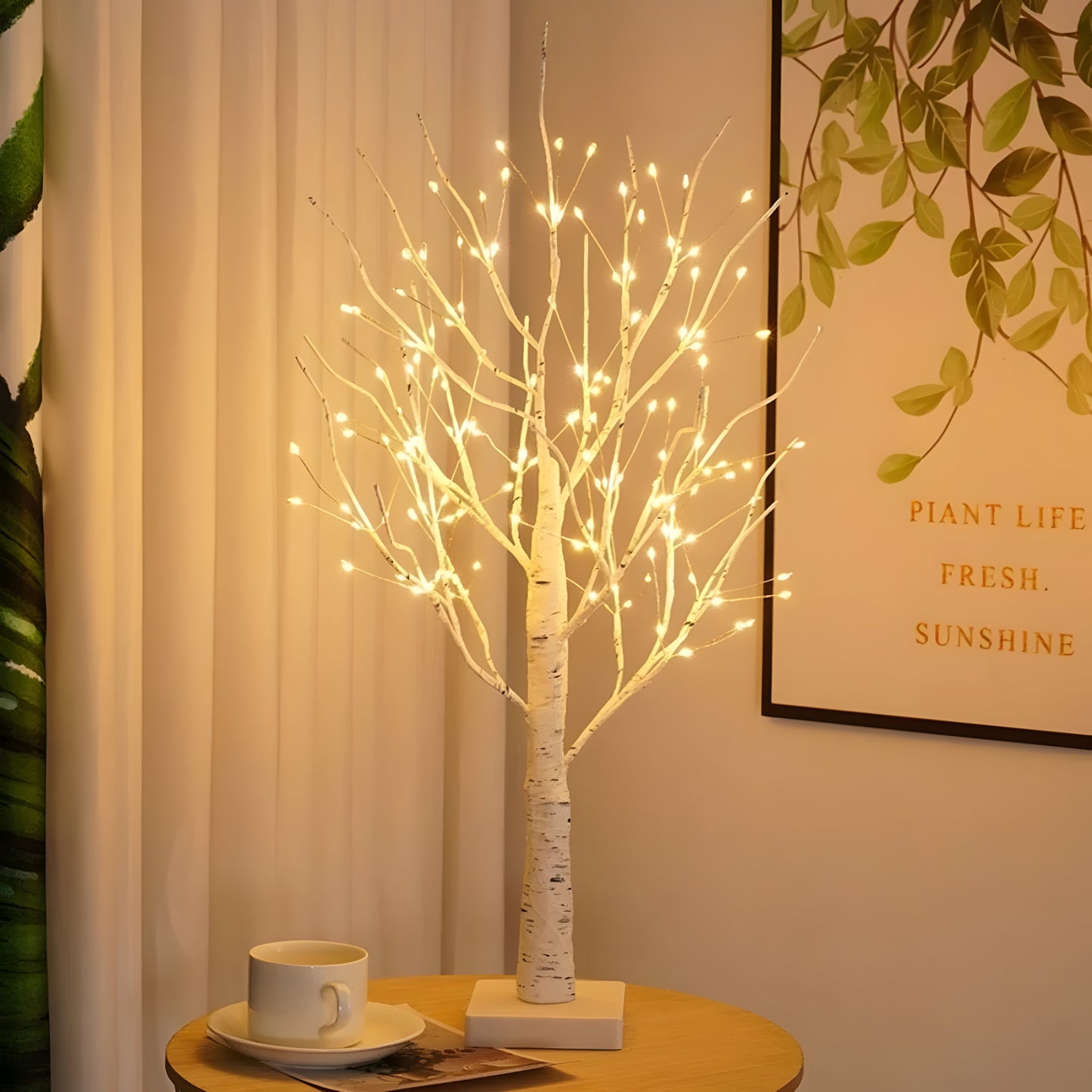 LED Deko Baum Lampe warmweiß für Wohnzimmer