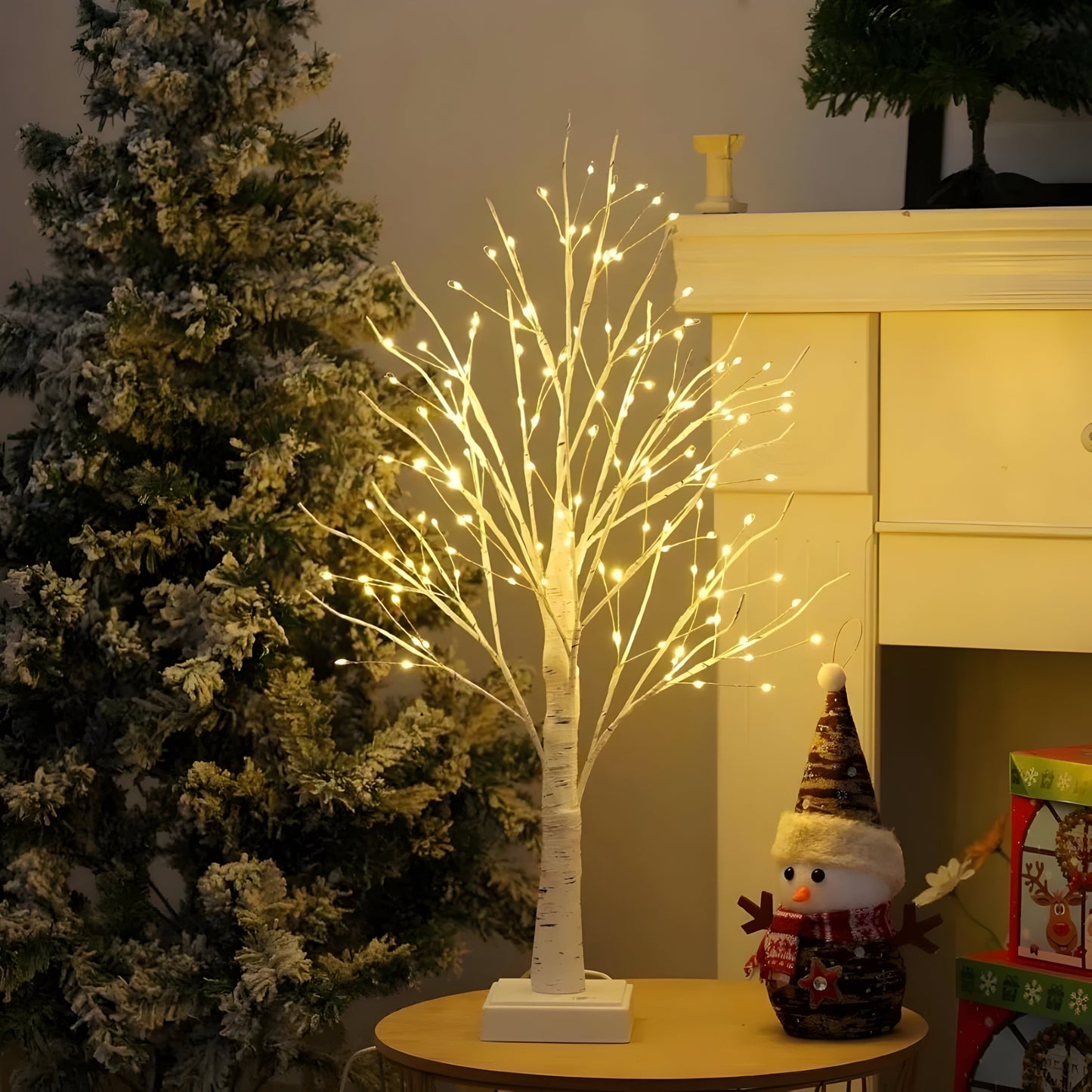LED Deko Baum Lampe warmweiß für Wohnzimmer