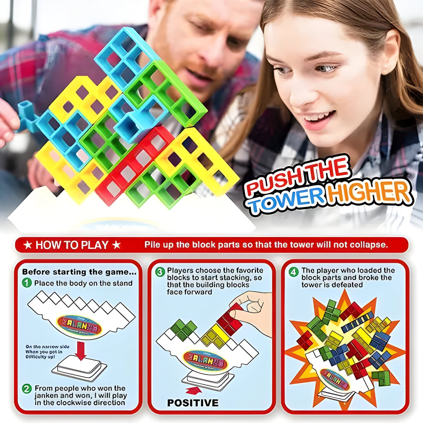 Spielzeug Bausteine Balance Turm Spiel