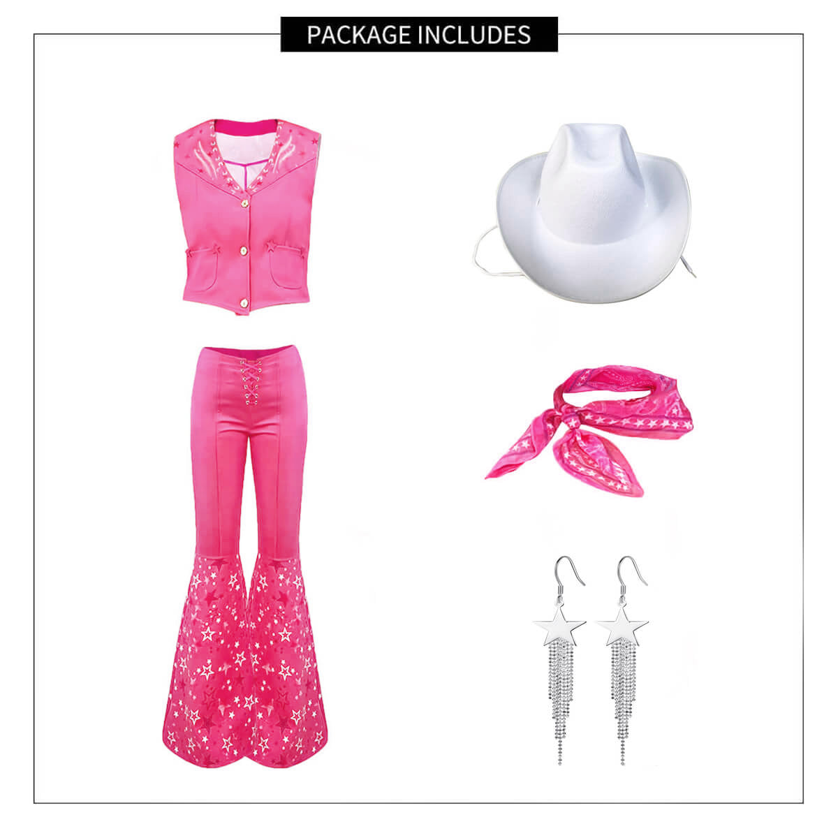 Halloween Western Paarkostüm Polyester Set
