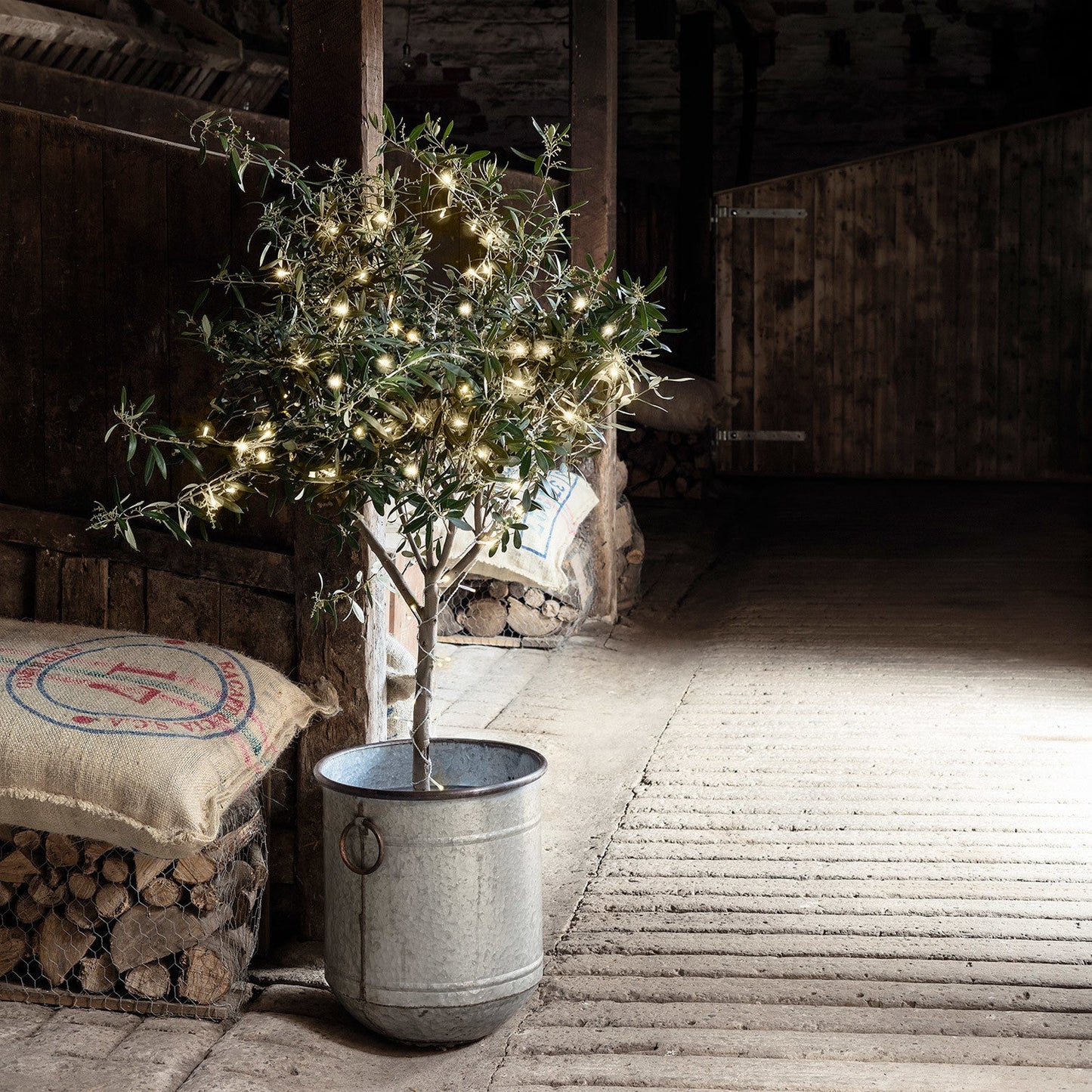 200 Warm White Led Outdoor Battery Fairy Lights On Clear Cable