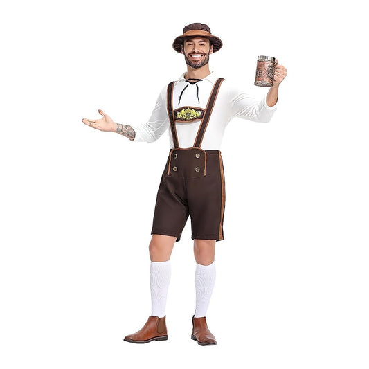 Herren Oktoberfest Trachten Outfit 2025 | Kurz Mit Hosenträger