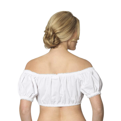 Damen Oktoberfest Dirndl Bluse | Kurz Schulterfrei