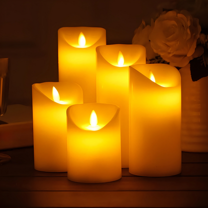 LED Stumpenkerzen Flammenlos Warmweiß Dekoration