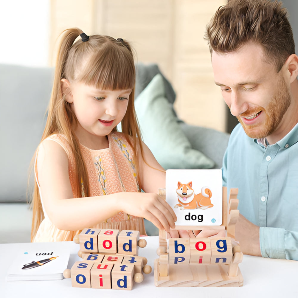 Lernspielzeug Holz Wortkarten für Kinder