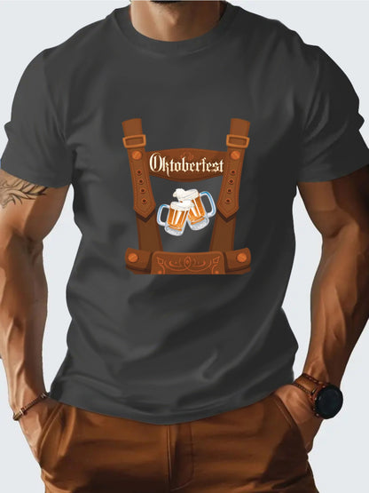 Herren Oktoberfest T-Shirt mit Bier Print | 2025 Outfit