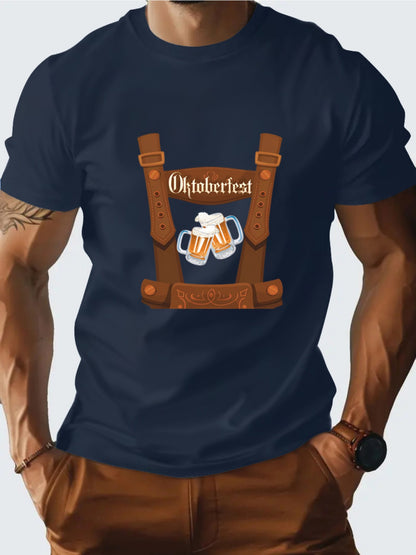 Herren Oktoberfest T-Shirt mit Bier Print | 2025 Outfit