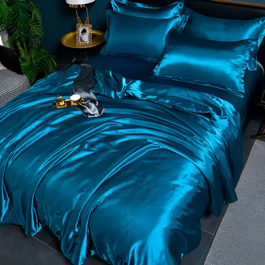 Satin Bettwäsche Set Luxuriös Glänzend