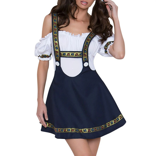 Damen Oktoberfest Dirndl Kleid Outfit | Kurz, Mini