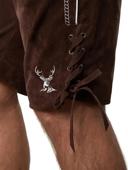 Herren Oktoberfest Trachten Outfit 2025 | Mit Stickerei Hosenträger