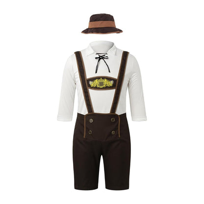 Herren Oktoberfest Trachten Outfit 2025 | Kurz Mit Hosenträger