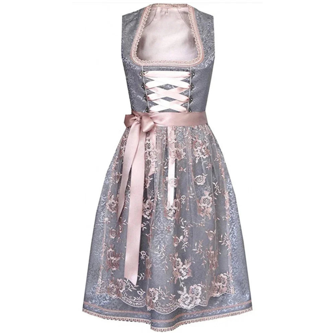 Damen Oktoberfest Dirndl Kleid 2025 | Kurz Ärmellos