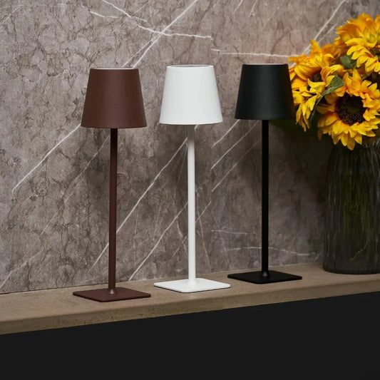 LED Tischlampe dimmbar Metall Akku modern