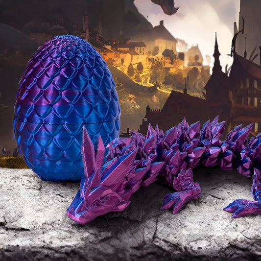 Deko Figur Kristall Drache mit Ei