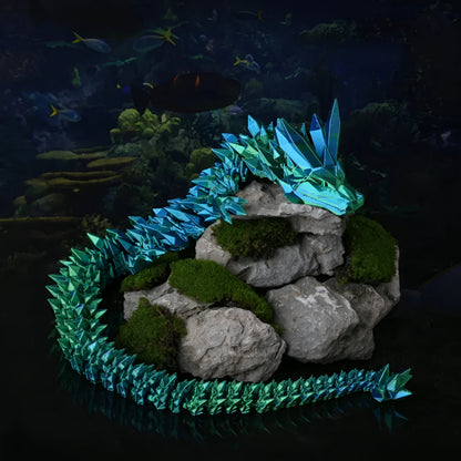 Deko Figur Kristall Drache mit Ei