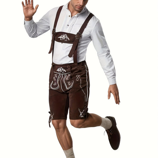 Herren Oktoberfest Trachten Outfit 2025 | Mit Stickerei Hosenträger