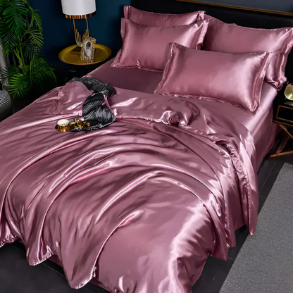 Satin Bettwäsche Set Luxuriös Glänzend