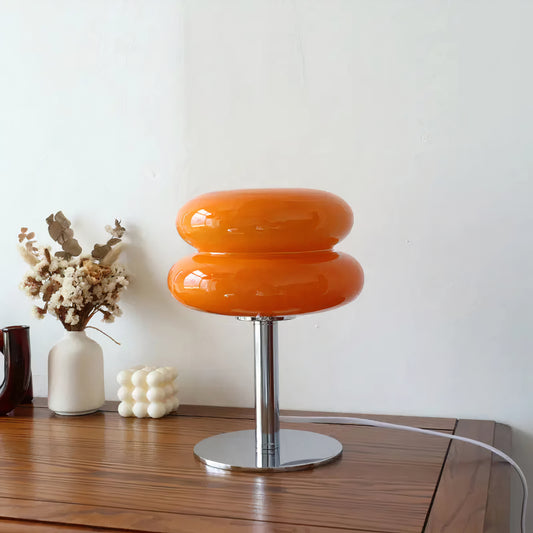 Tischlampe Glas Retro Design Wohnlicht