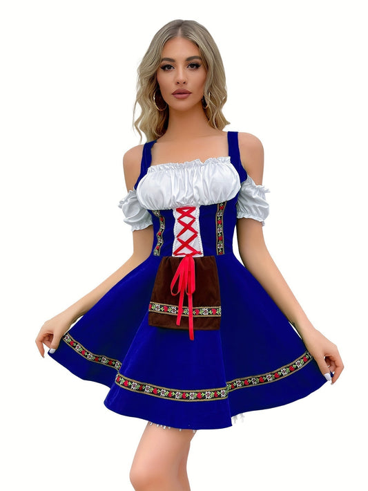 Damen Oktoberfest Outfit 2025 Kurz Ärmellos