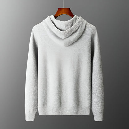 Herren Merino Wolle Strick Hoodie Pullover