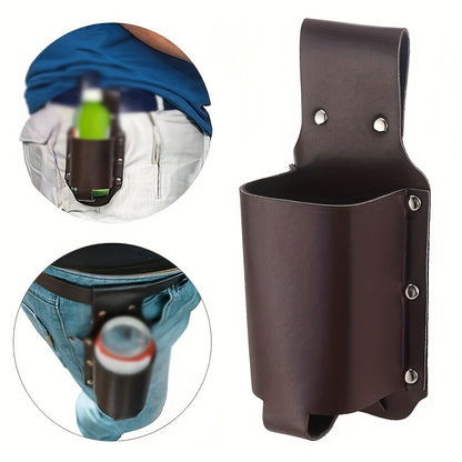 Oktoberfest Leder Flaschenhalter für Gürtel | Handfrei Tragbar
