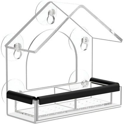 Vogelfutterhaus Acryl Fenster wetterfest durchsichtig