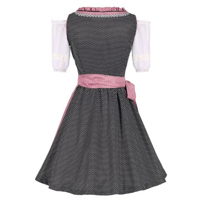 Damen Oktoberfest Dirndl Kleid | Kurz Ärmellos