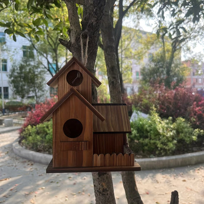 Rustikales Holz Vogelhaus Mehrkammer Outdoor