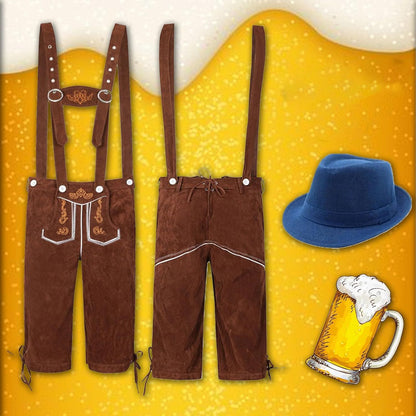 Herren Oktoberfest Trachten Outfit | Lederhose mit Hut
