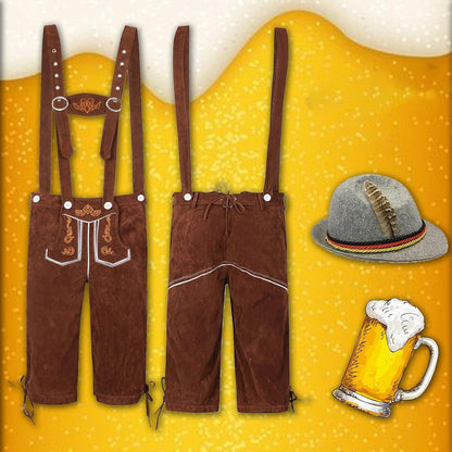 Herren Oktoberfest Trachten Outfit | Lederhose mit Hut