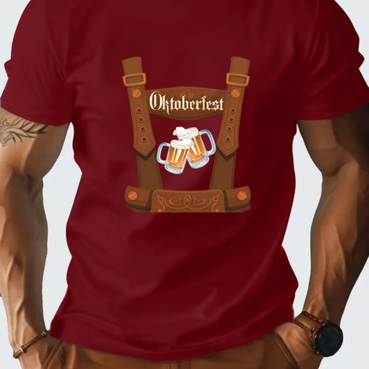 Herren Oktoberfest T-Shirt mit Bier Print | 2025 Outfit