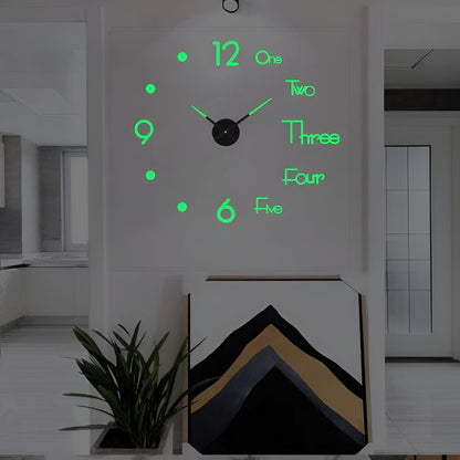 Wanduhr Modern DIY Design Große Zahlen