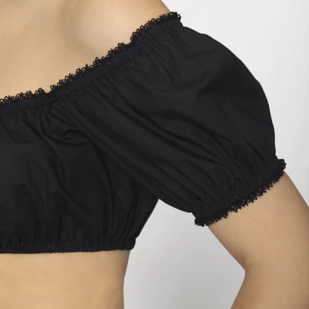 Damen Oktoberfest Dirndl Bluse | Kurz Schulterfrei