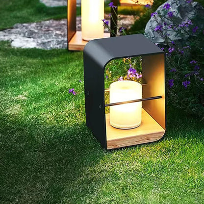 Solar Garten Stehleuchte aus Metall mit LED