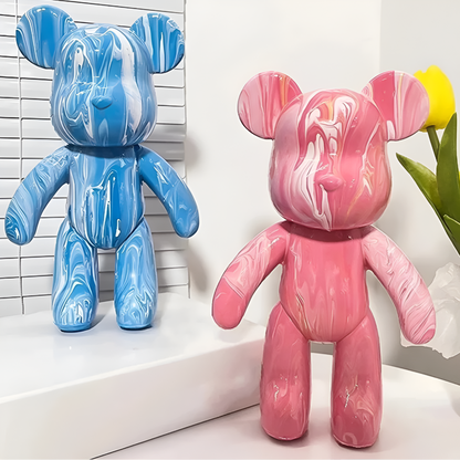 Wohnzimmer Deko Figur Bunter Kunstharz Bär