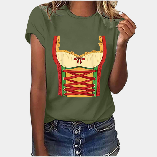 Damen Oktoberfest T-Shirt | Kurzarm Sommerlich