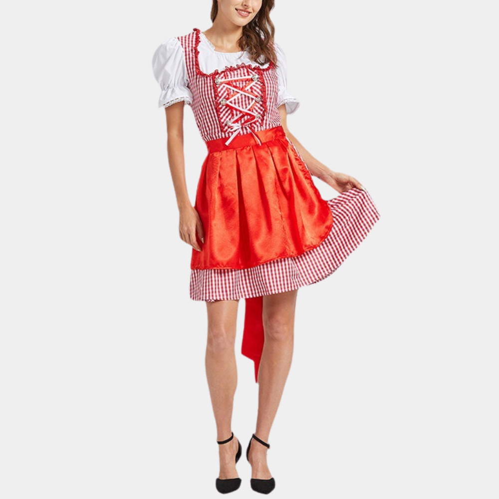 Damen Oktoberfest Dirndl Kleid 2025 | mit Dirndl Bluse