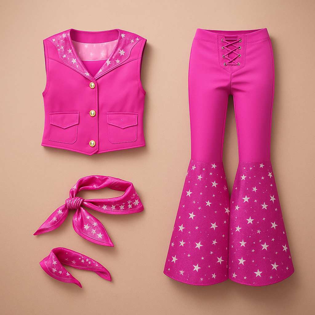 Halloween Kostüm Cowgirl Mädchen Polyester Set