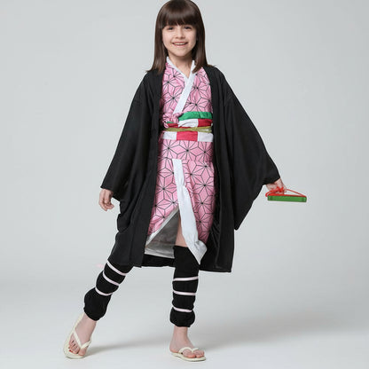 Kinder Kimono Cosplay Kostüm-Set aus Polyester