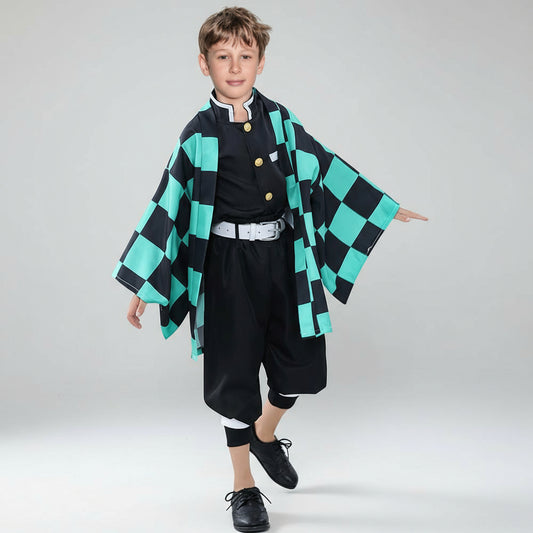 Kinder Kimono Cosplay Kostüm-Set aus Polyester