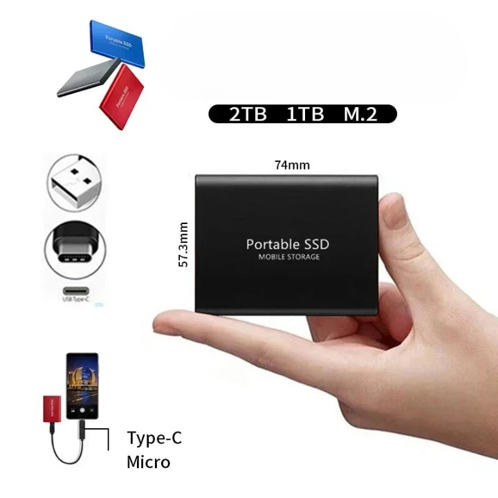 Externe SSD Tragbar USB-C Hochgeschwindigkeit