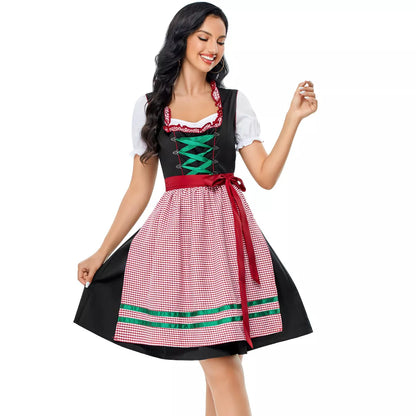 Damen Oktoberfest Dirndl Kleid | Kurz Bestickt