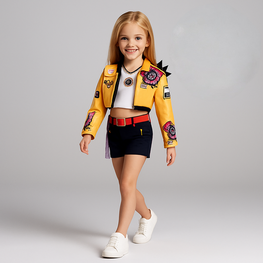 Halloween Kostüm Kinder Gelb Schwarz Cosplay