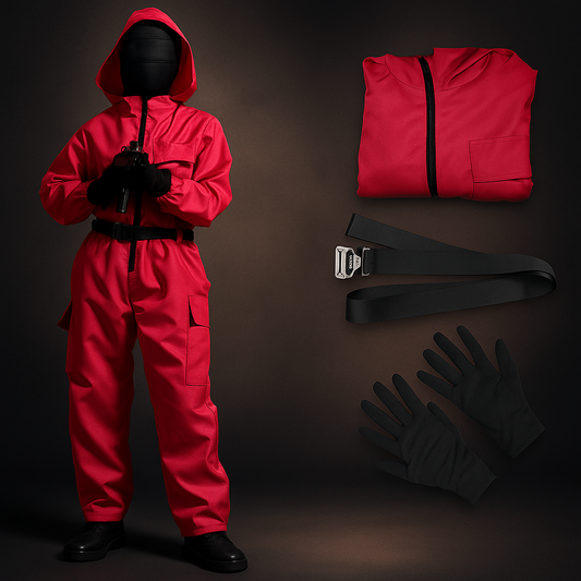 Halloween Overall mit Kapuze Unisex Kostümanzug