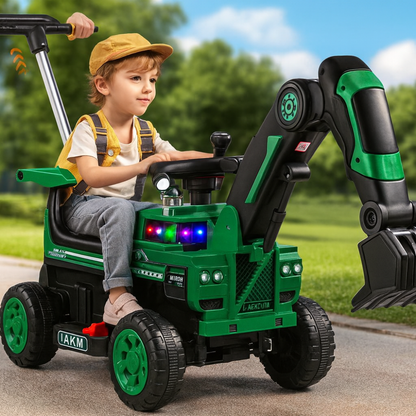 Kinder Elektrobagger Spielzeug 6V Sitzbagger mit Schaufel Licht