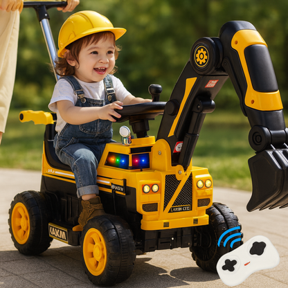 Kinder Elektrobagger Spielzeug 6V Sitzbagger mit Schaufel Licht