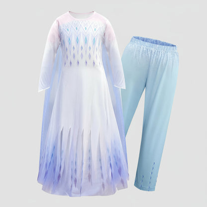 Kinder Prinzessin Kleid Blau Tüll Kostüm