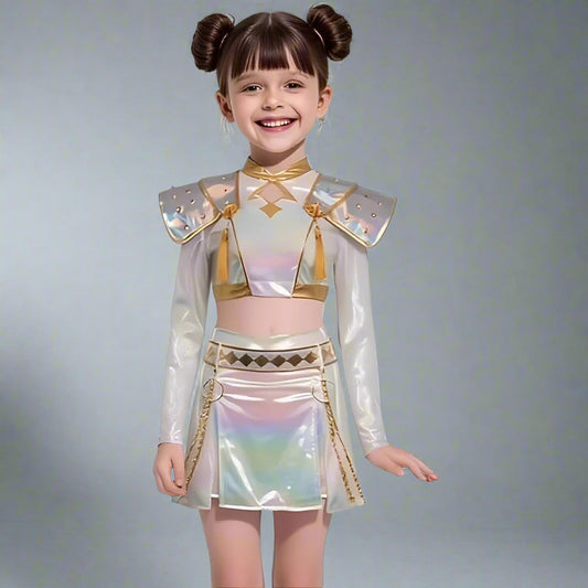 Holographic Kpop Kostüm für Kinder Mädchen